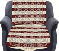 Dakshya Industries  Maroon  Color Cotton Sofa cover - Maroon, Cotton, Printed, Multipack 1